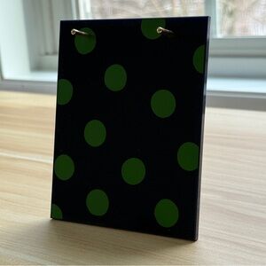 kate spade Black with Green Polka Dot Calendar Holder